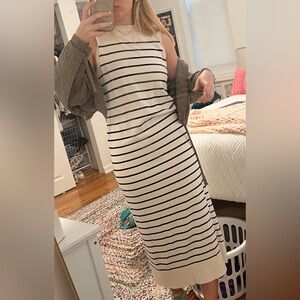 Zara striped midi dress size small